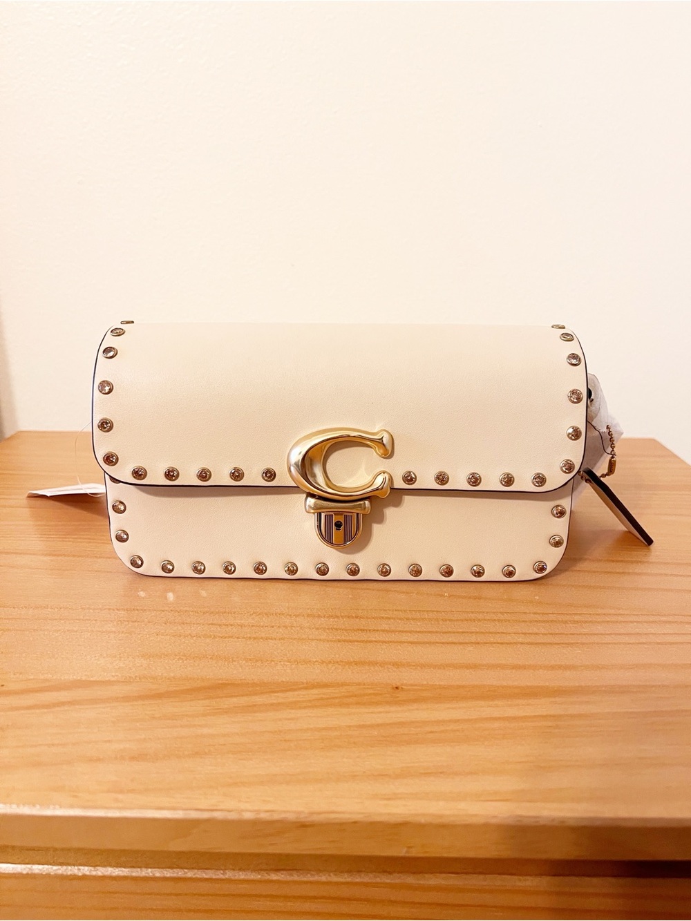Coach Studio Baguette with Crystal Rivets